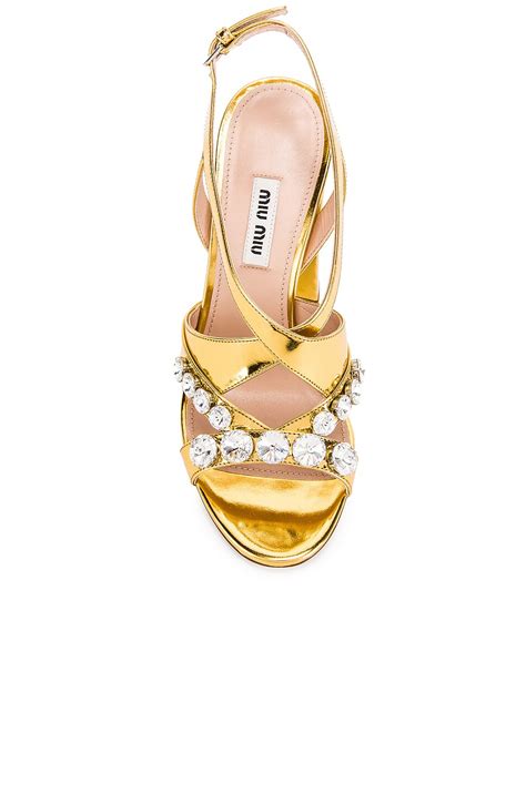 miu miu jeweled sandals|Women's Miu Miu Sandals and Flip.